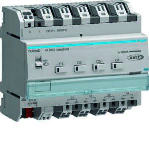 KNX easy DALI Aktor 4fach Broadcast RGB(T)W REG Hager HTXA664D