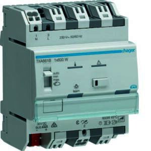 KNX easy Univ.-/Dimmaktor 1fach 600 W REG Hager HTXA661B