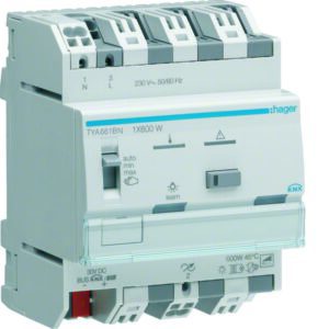KNX Universaldimmaktor 1fach 1x600W REG Hager HTYA661BN