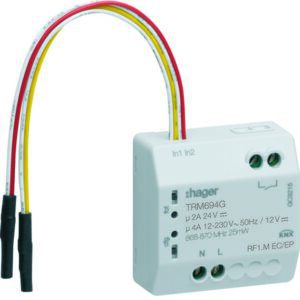 KNX-RF Schaltaktor pot.frei 1fach 2fach Binäreingang 230 V 12/24 V DC Up Hager HTRM694G