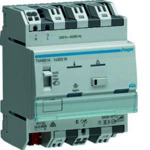 KNX easy Univ.-/Dimmaktor 1fach 300 W REG Hager HTXA661A