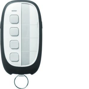 KNX-RF Handsender 4-Kanal mit Beschriftungsfeld polarweiß/grau Hager HTU404