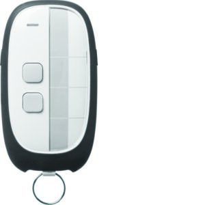 KNX-RF Handsender 2-Kanal mit Beschriftungsfeld polarweiß/grau Hager HTU402
