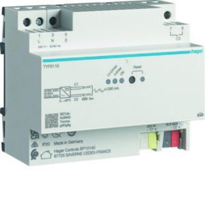 KNX Spannungsversorgung mit 2 Ausgänge und 1 Drossel, 1280mA REG Hager HTYFS110