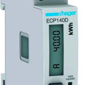 Energiezähler 1phasig,direkt 40A, S0,MID Hager HECP140D