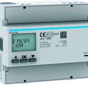Energiezähler 3phasig,direkt 125A, S0,MID Hager HECP310D