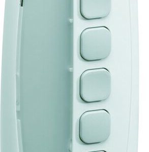 KNX-RF Handsender 6-Kanal mit Beschriftungsfeld polarweiß/grau Hager HTU406