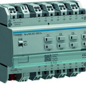 KNX Schalt-/Jalousieaktor 8/4fach 16 A C-Last REG Hager HTYAS608D