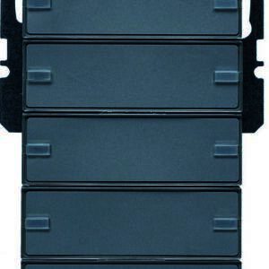 KNX Q.x Tastsensor 5fach mit RTR und Display, alu samt, Berker 75665724
