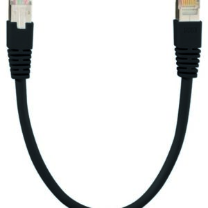 Patchkabel, 10 GB, geschirmt, 6 kV, 1 m, schwarz (ähnlich RAL 9005), Rutenbeck 23510210