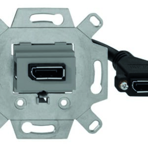 DisplayPort-Anschlussdose, 1-fach, mit Kabelpeitsche (15 cm), für handelsübliche TAE-Zentralstücke, abbrechbarer, Rutenbeck 17010560