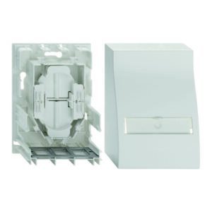 Aufputzgehäuse, mit Spleisskassette, modular, für bis zu 3 <R>-Fibre Keystone-Module, reinweiß (ähnlich RAL 9010), Rutenbeck 228070500