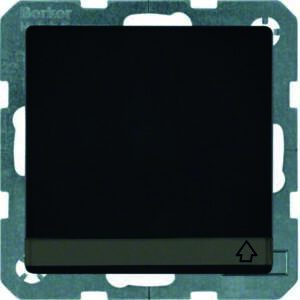 Steckdose SCHUKO mit Klappdeckel und Beschriftungsfeld Berker Q.1/Q.3 anthrazit,, Berker 47526086