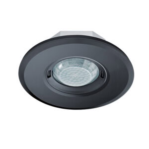 Design-Präsenzmelder, DALI, Reichweite ca. 8 m im Ø, 1 Kanal, Schalten/Dimmen, mit Zubehör 2 HLK-Kanäle, Decke/Wand, rund, schwarz, ESYLUX EP10427916