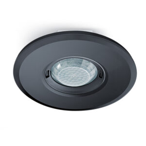 Decken-Bewegungsmelder 360°, Unterputz, flache Bauweise, Reichweite ca. Ø 8 m, fernbedienbar, rund schwarz, ESYLUX EP10428746