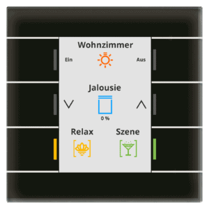 KNX Glastaster II Smart mit Farbdisplay, Schwarz MDT BE-GT20S.02S