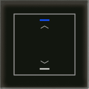 KNX Glastaster II Light 1-fach, RGBW, Schwarz, Jalousie MDT BE-GTL10S.A1S
