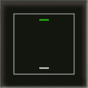 KNX Glastaster II Light 1-fach, RGBW, Temperatursensor, Schwarz, Neutral MDT BE-GTL1TS.01S