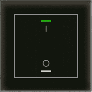 KNX Glastaster II Light 1-fach, RGBW, Temperatursensor, Schwarz, Schalten MDT BE-GTL1TS.B1S