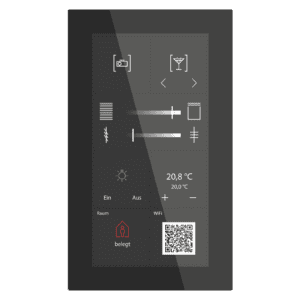 KNX Glas Touch Smart Plus 6 Zoll, KNX Data Secure, Schwarz MDT BE-GTSP6TS.01S