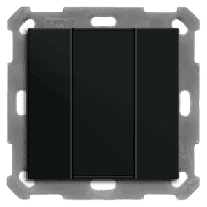KNX Taster 55 2-fach, Schwarz matt MDT BE-TA550206.02