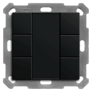 KNX Taster 55 6-fach, Schwarz matt MDT BE-TA550606.02