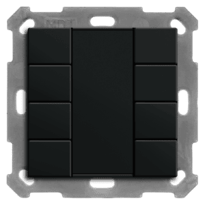 KNX Taster 55 8-fach, Schwarz matt MDT BE-TA550806.02