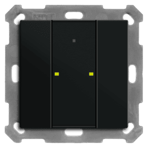 KNX Taster Plus TS 55 2-fach, Schwarz matt MDT BE-TA55T206.02