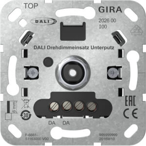 DALI Drehdimmeins. UP Einsatz Gira 202600