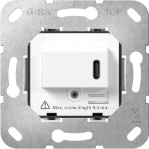 USB-Spannungsvers. PD 1f Typ C Einsatz Weiß Gira 236200
