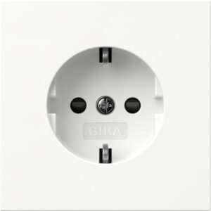 SCHUKO-Steckd. SP SRK Flächenschalter Reinweiß Gira 418370