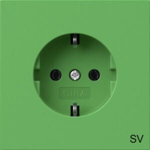 SCHUKO-Steckd. SV Flächenschalter Grün Gira 4188707