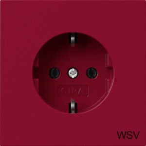 SCHUKO-Steckd. WSV Flächenschalter Rot Gira 4188708