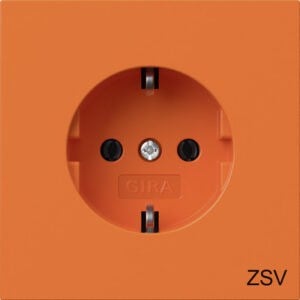 SCHUKO-Steckd. ZSV Flächenschalter Orange Gira 4188709