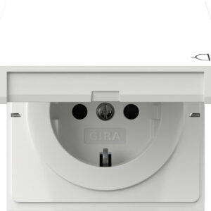 SCHUKO-Steckd. KD + SP Flächenschalter Reinweiß Gira 441470