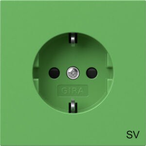SCHUKO-Steckd. SP SV Flächenschalter Grün Gira 4453707