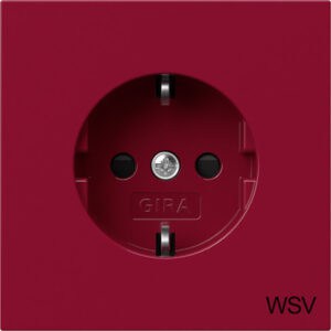 SCHUKO-Steckd. SP WSV Flächenschalter Rot Gira 4453708