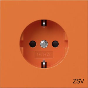 SCHUKO-Steckd. SP ZSV Flächenschalter Orange Gira 4453709