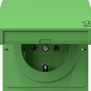SCHUKO-Steckd. KD SV Flächenschalter Grün Gira 4454707