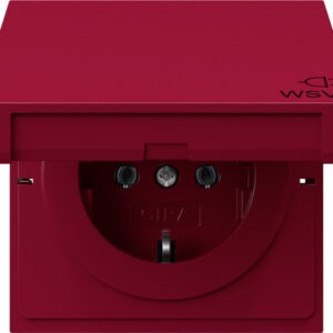 SCHUKO-Steckd. KD WSV Flächenschalter Rot Gira 4454708