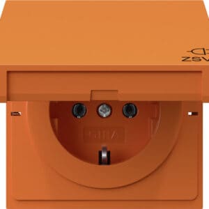 SCHUKO-Steckd. KD ZSV Flächenschalter Orange Gira 4454709