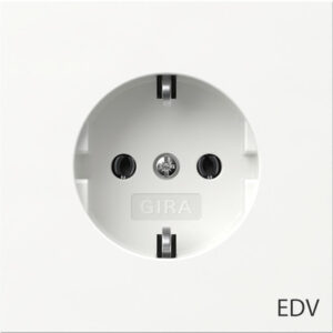 SCHUKO-Steckd. Aufdruck EDV Flächenschalter Reinweiß Gira 445870