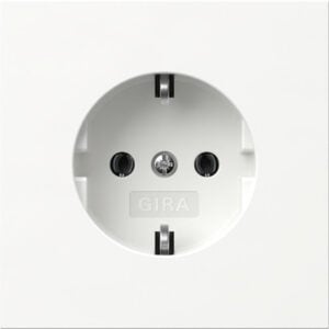 SCHUKO-Steckd. o.Kr. Flächenschalter Reinweiß Gira 446670