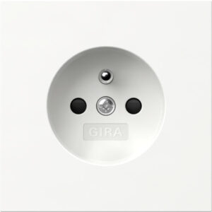 Steckd. Erdstift + SP Flächenschalter Reinweiß Gira 448570