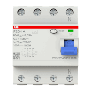 FI-Schutzschalter 4P, Typ A, 63A, 30mA F204 A-63/0.03 ABB 2CSF204101R1630