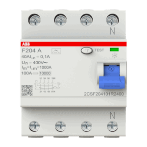 FI-Schutzschalter 4P, Typ A, 40A, 100mA F204 A-40/0.1 ABB 2CSF204101R2400