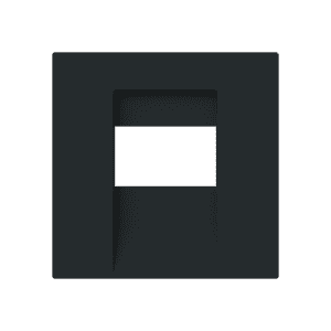 Zentralscheibe Telekommunikation 1-fach schwarz matt - Busch-art linear® 1766-45M Busch Jaeger 2CKA001710A4165
