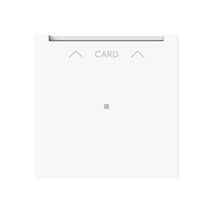 Cardschalter-Einsatz mit Zentralscheibe Symbol "Pfeile", CARD 2-poliger Taster 2P mit Orientierungslicht 1 Schließer studioweiß - Busch-art linear® 1792 U-44G Busch Jaeger 2CKA001710A4240