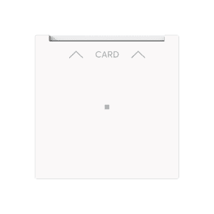 Cardschalter-Einsatz mit Zentralscheibe Symbol "Pfeile", CARD 2-poliger Taster 2P mit Orientierungslicht 1 Schließer studioweiß matt - Busch-art linear® 1792 U-44M Busch Jaeger 2CKA001710A4241