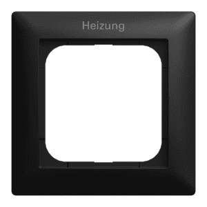 Abdeckrahmen mit Aufdruck Heizung 1-fach schwarz matt - Busch-balance® SI 1721 JH-915 Busch Jaeger 2CKA001725A1567